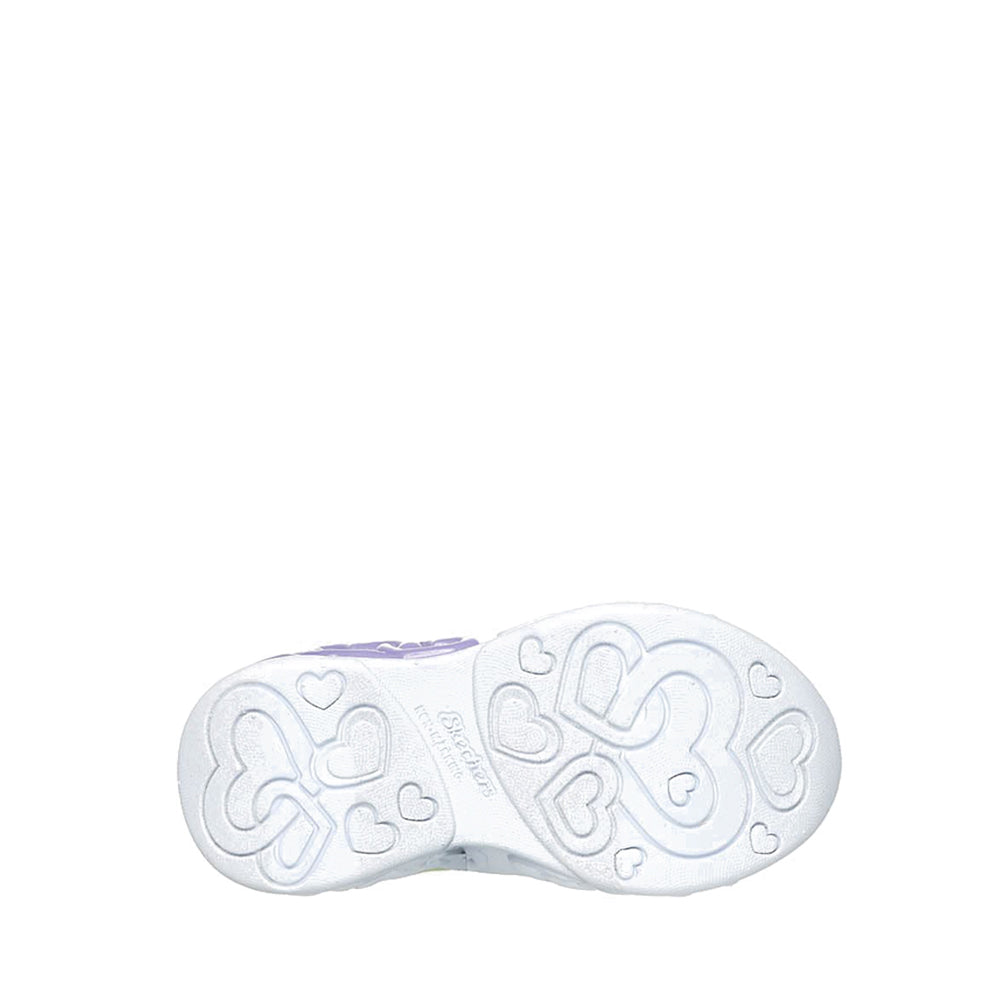 Skechers Slip-Ins Infinite Heart Lights Girl's Shoes - Silver