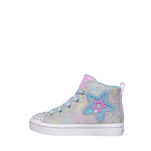 Skechers Twi-Lites 2.0 - Neon Galaxy Girl's Lifestyle Shoes - Silver