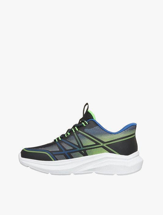 Skechers Slip-Ins Microspec Velocity Boy's Lifestyle Shoes Grade School - Black