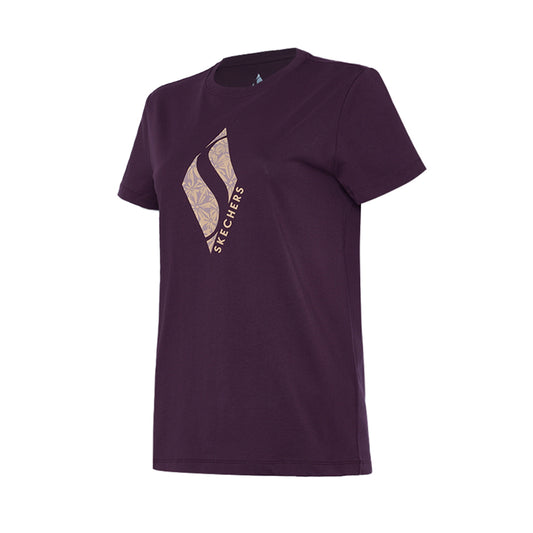 Skechers Women T-Shirts - Mauve Wine