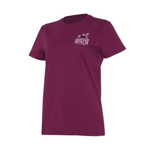 Skechers Women Manhattan T-Shirts - Beaujolais