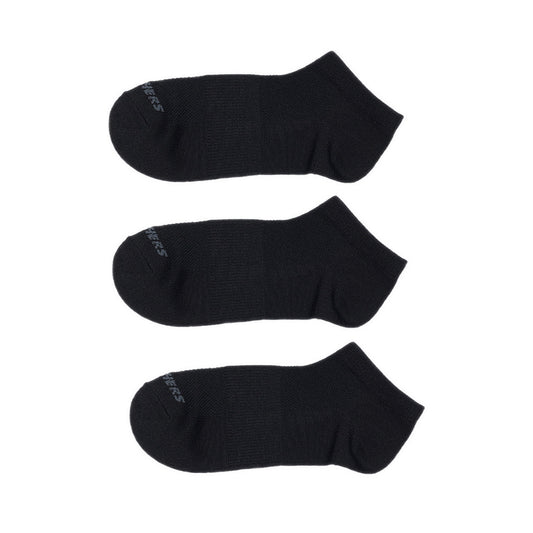 SKECHERS 3PK NON TERRY SUPERSOFT LOW CUT BOYS - BLACK