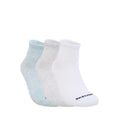 Skechers 3Pk Boys Non Terry Qtr Crew Socks - White / Grey
