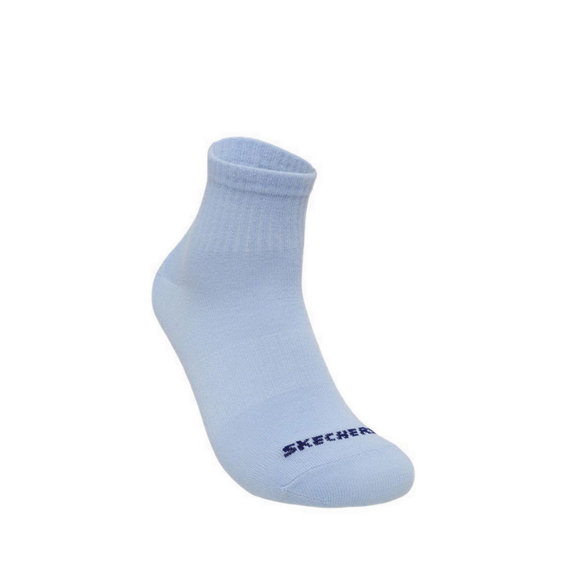 Skechers 6Pk Boys Non Terry Qtr Crew - White / Blue