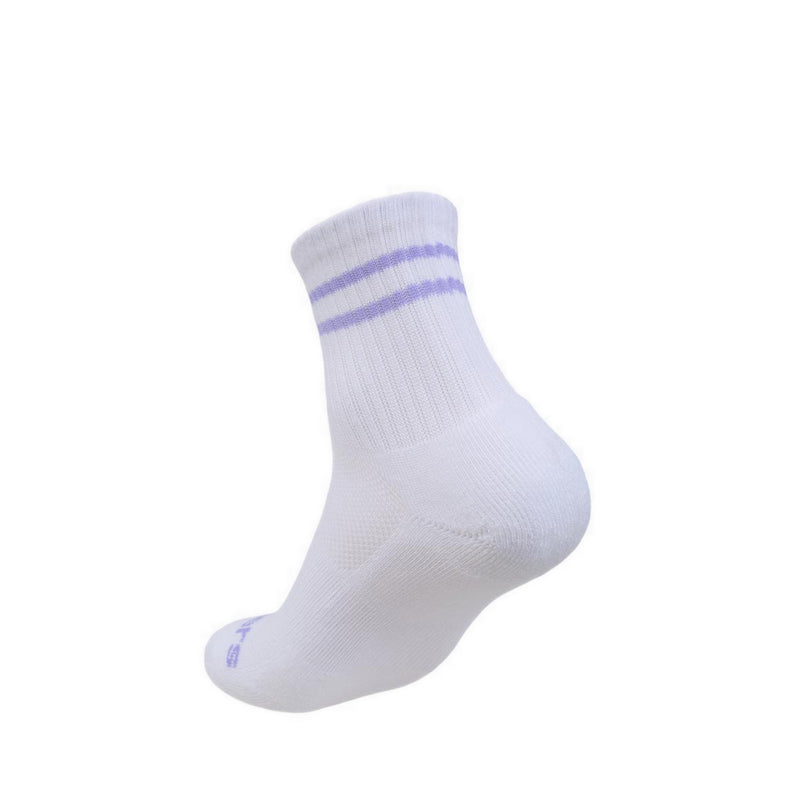 Skechers 3Pk Girls 1/2 Terry High Qtr Crew - White / Bright