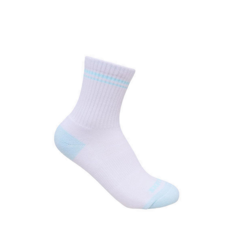 Skechers 6PK 1/2 Terry Crew Girls Socks - White / Purple
