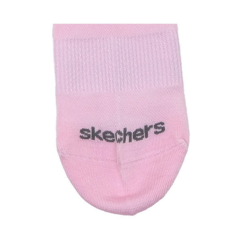 Skechers 3Pk Non Terry Anklet Girls - White Pink