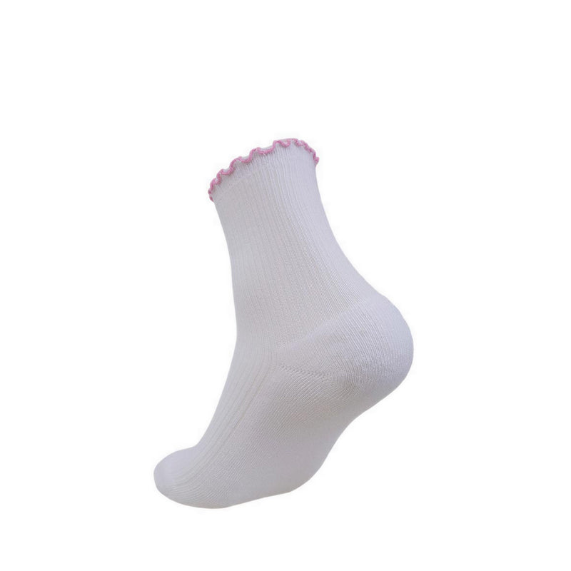 Skechers 3Pk Girls 1/2 Terry Anklet - White