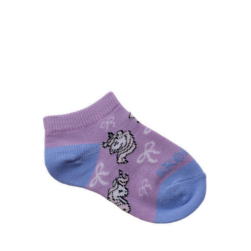 Skechers 6Pk Girls Non Terry Low Cut - Pink / Purple
