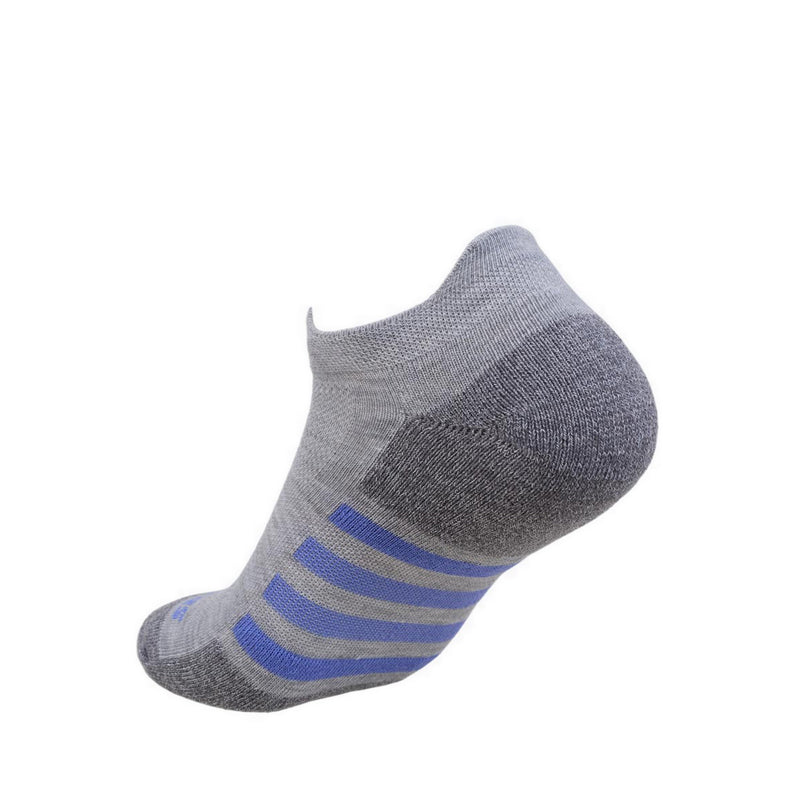 Skechers 3Pk Womens Extended Terry Low Cut W/ Double Heel Tab Socks - Grey / Black