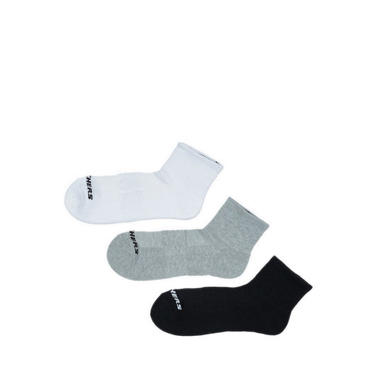 Skechers 3Pk 1/2 Terry Qtr Crew Mens - White/Grey