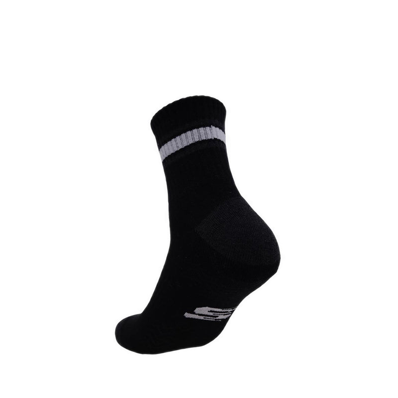 Skechers 3Pk 1/2 Terry Hi Qtr Crew Men - White Black