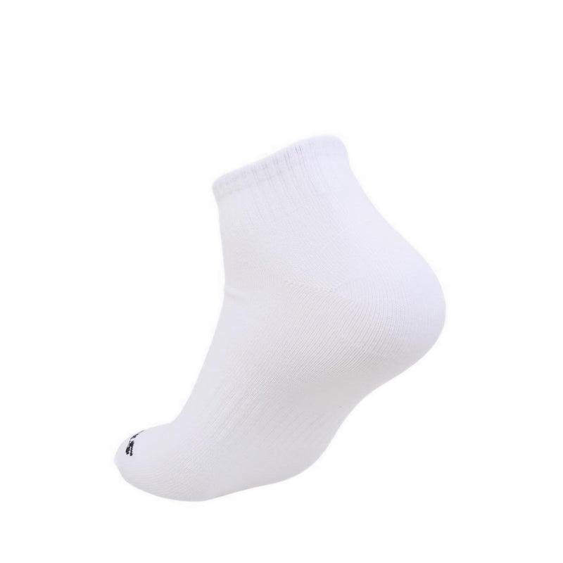 Skechers 3Pk Unisex Non Terry Qtr Crew - Arch Support Socks - White / Black
