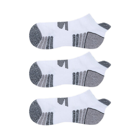 SKECHERS WOMEN 3PK 1/2 TERRY LOW CUT SOCKS - WHITE BLACK