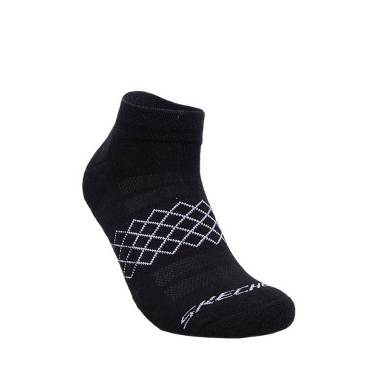 Skechers 3Pk Men 1/2 Terry Qtr Crew Socks - Black
