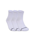 Skechers 3Pk Mens 1/2 Terry Qtr Crew - White Traditional