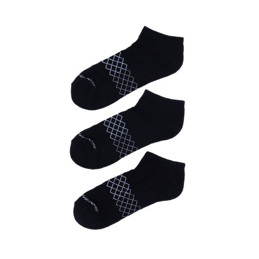 SKECHERS 3PK 1/2 TERRY LOW CUT SOCKS MEN - BLACK