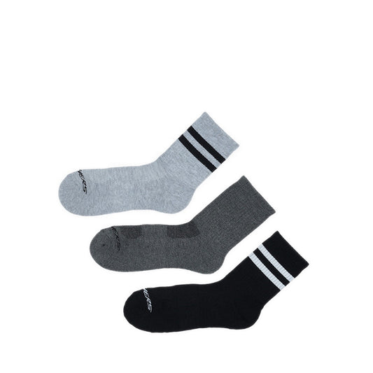 Skechers 3Pk 1/2 Terry Low Crew Mens - Grey