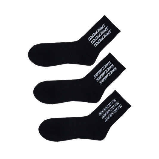 Skechers 3pk 1/2 Terry Low Crew Men - Black