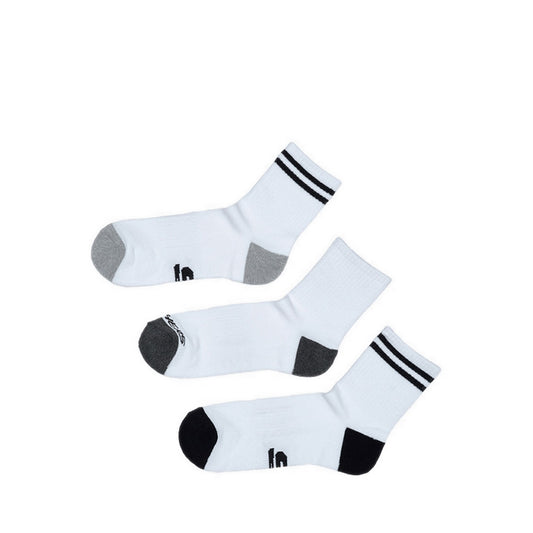 Skechers 3Pk 1/2 Terry Qtr Crew Men - White