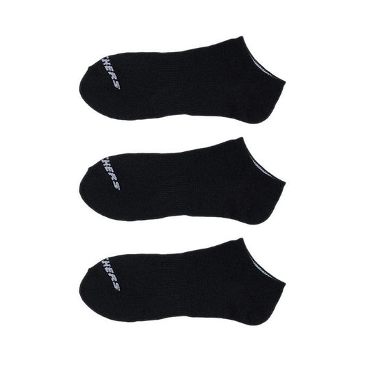 SKECHERS MEN 3PK LOW CUT SOCKS - BLACK