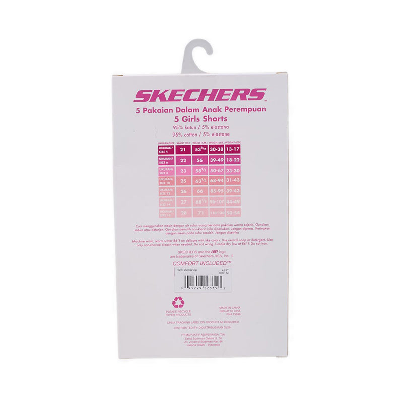 Skechers Ske Friendship Girls 5 Pck - Multicolor Pink