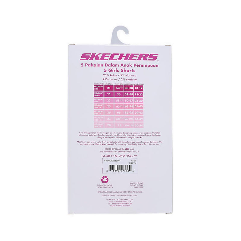 Skechers Ske Friendship Girls 5 Pck Pink - Multi Color