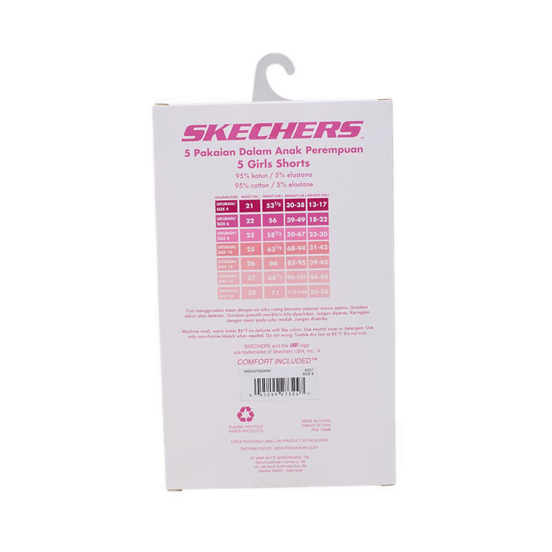 Skechers Ske Friendship Girls 5 Pck - Multicolor Pink