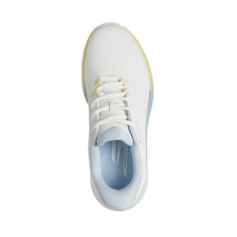 Skechers Golf Pure Si Shoes Women's - White Synthetic /Light Blue/Yellow Trim