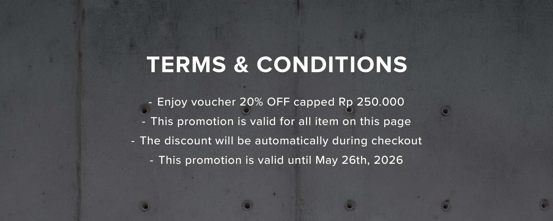 Member’s Day Voucher 20% OFF