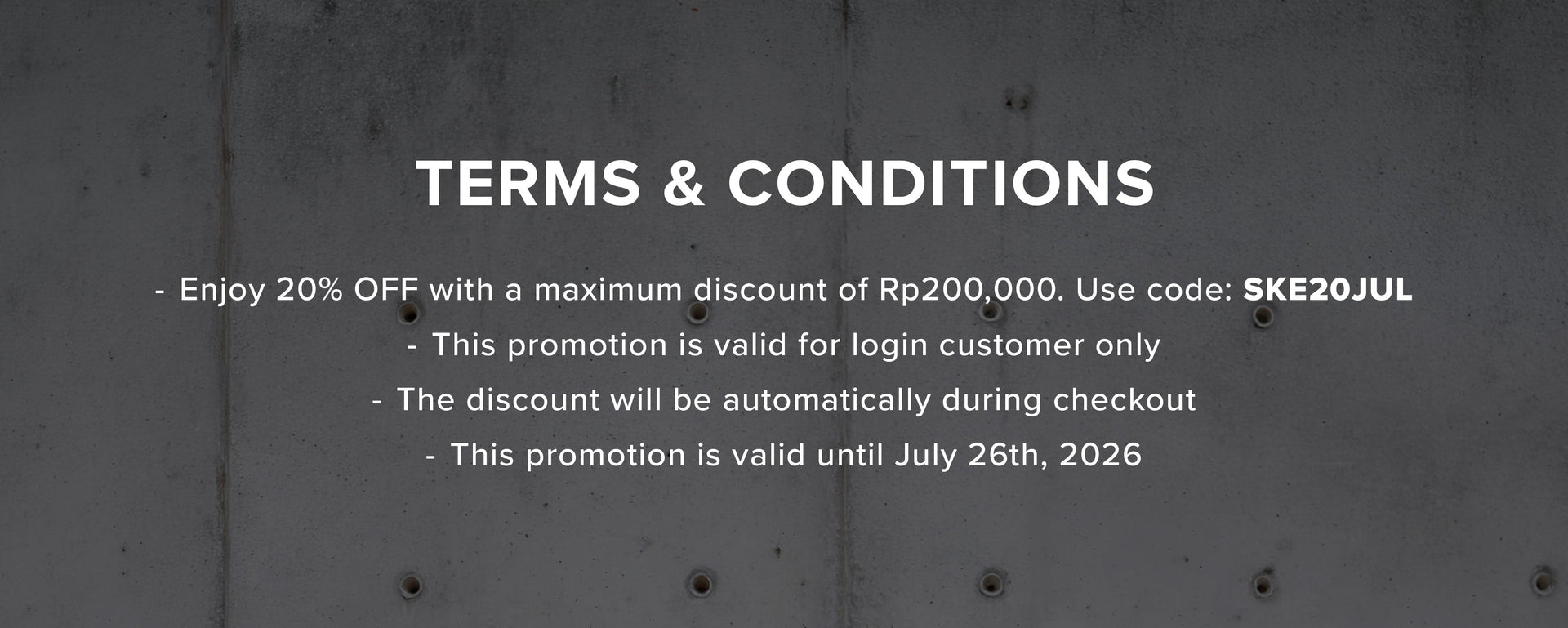 Member's Day Voucher 20% OFF