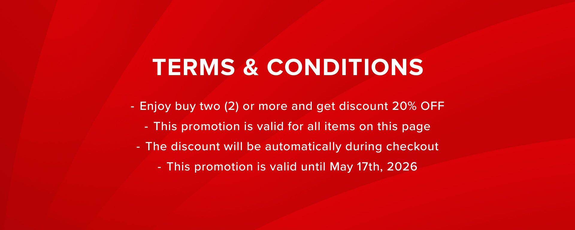 BUY 2 OR MORE GET 20% OFF