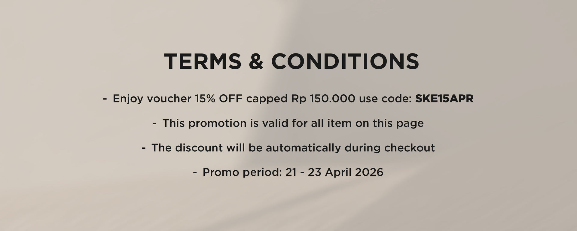 Kartini’s Day Voucher 15% OFF