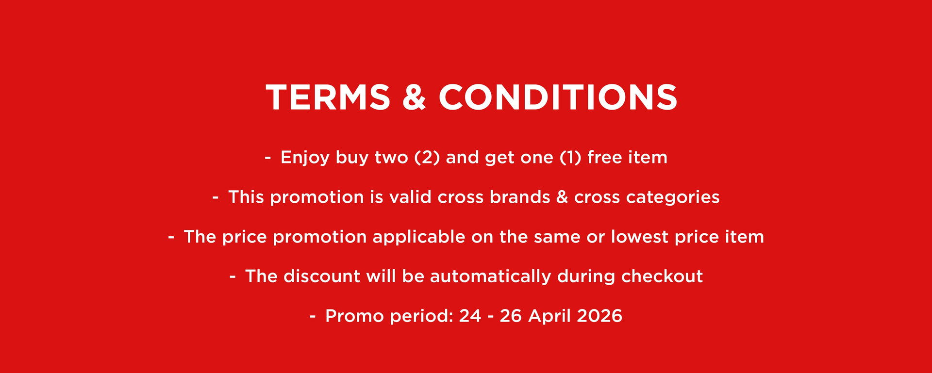 Buy 2 Get 1 Free