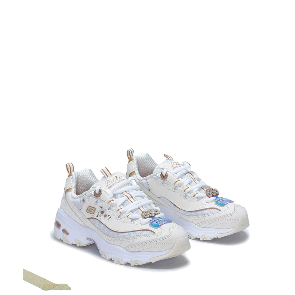 Sepatu Fitness Wanita SKECHERS D'LUX FITNESS - NATURAL