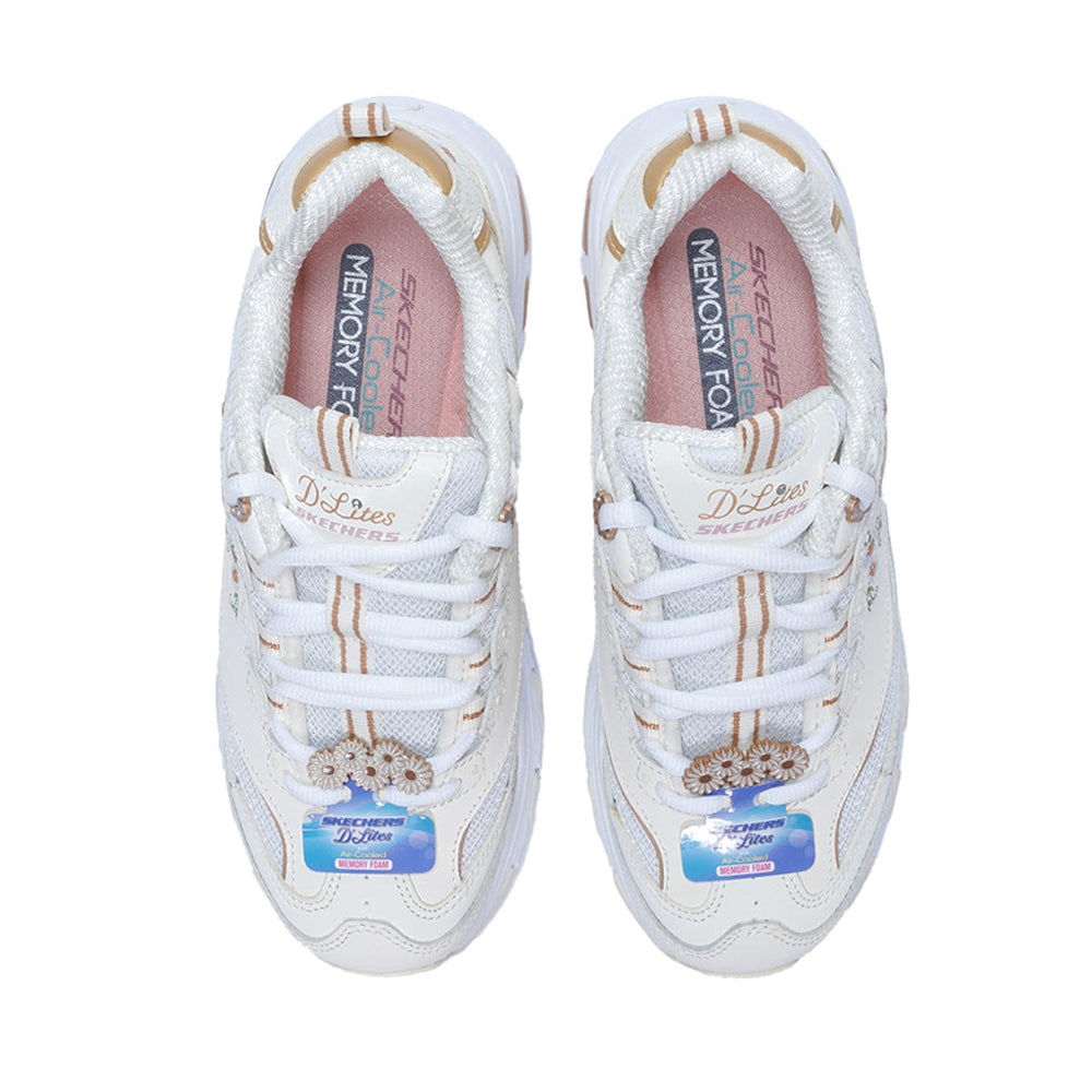 Sepatu Fitness Wanita SKECHERS D'LUX FITNESS - NATURAL