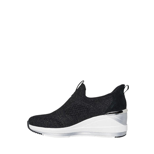 Sepatu Sneaker Wanita Skechers Slip-Ins The Triple Wedge - Hitam