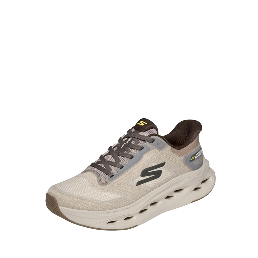 Skechers Max Cushioning Glide-Step Men's Running Shoes - Taupe