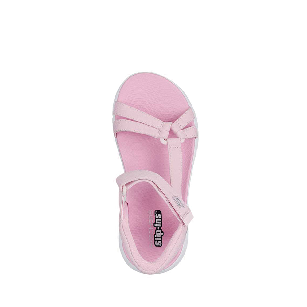 Skechers Slip-Ins Go Walk Flex Sandal Girl's Lifestyle Grade School Shoes - Pink