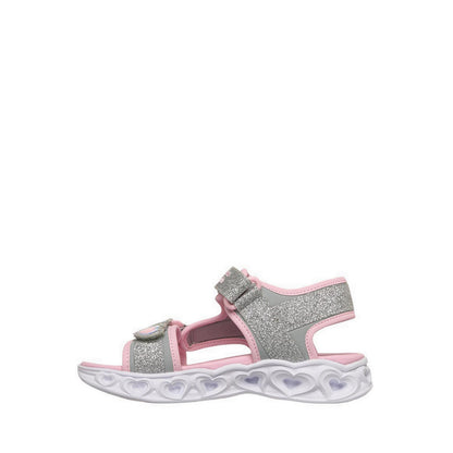 Skechers Heart Lights Girl's Sandal - Silver