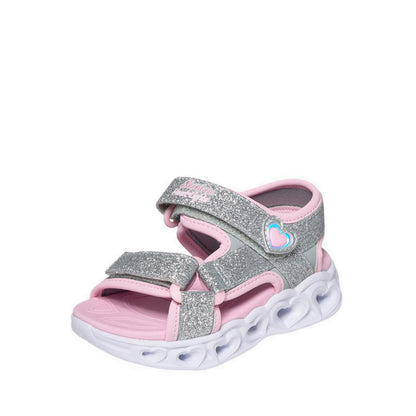 Skechers Heart Lights Girl's Sandal - Silver