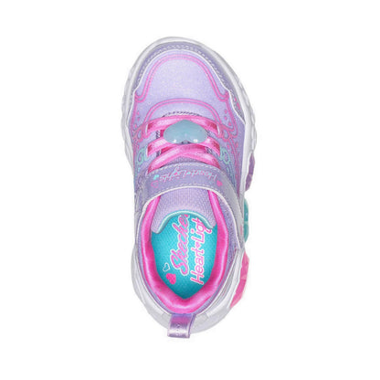 Skechers Enchanted Heart Lights Girl's Lifestyle Shoes - Lavender