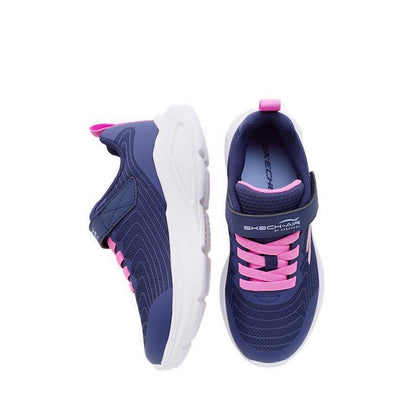 Skechers Microspec Max Velocity Girl's Lifestyle Shoes (Grade School / Teen) - Navy
