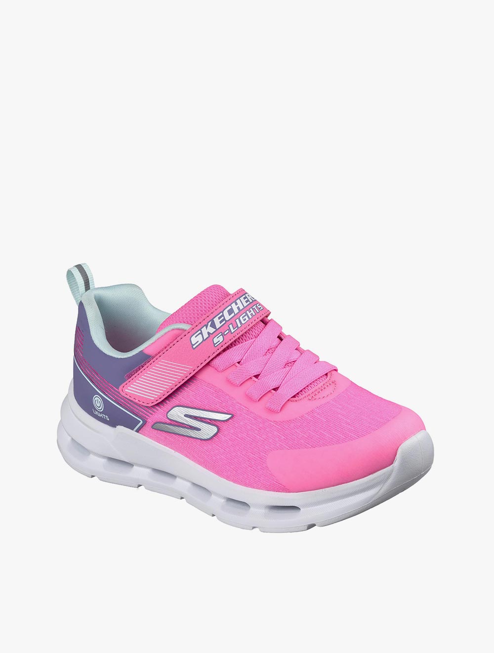Skechers Glide-Step Lights Girl's Lifestyle Shoes Grade School - Pink