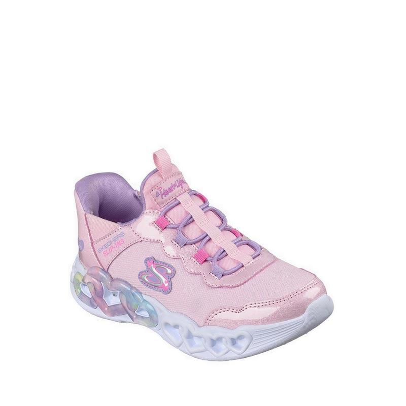 Skechers Slip-Ins Infinite Heart Lights Girl's Lifestyle Shoes - Pink