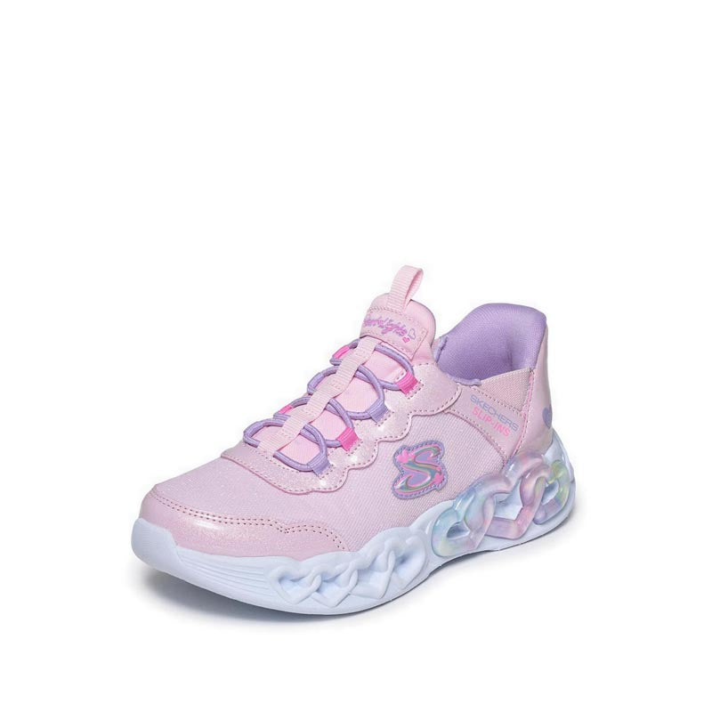 Skechers Slip-Ins Infinite Heart Lights Girl's Lifestyle Shoes - Pink