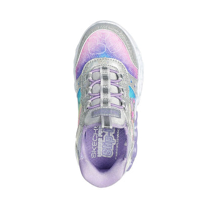 Skechers Slip-Ins Infinite Heart Lights Girl's Shoes - Silver
