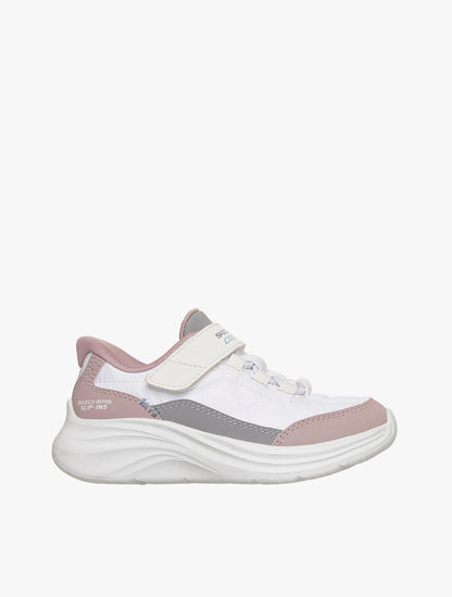 Skechers Slip-Ins Comfy Sprints Girl's Lifestyle Shoes Play School - White