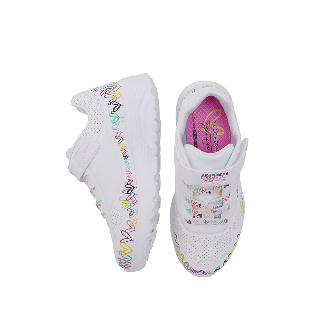 Skechers Uno Lite Girl's Lifestyle Shoes - White