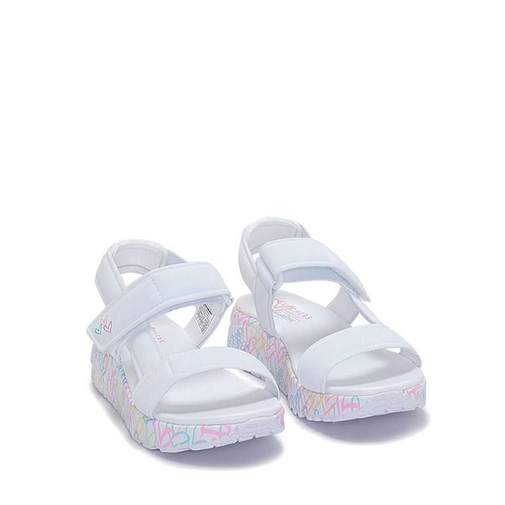 Skechers Uno Lite Girl's Sandal - White